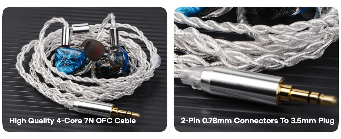 Pre-order Kiwi Ears Orchestra Lite 8BA Performance In-Ear Monitor HiFi Earphone Earbuds with 4-Core 7N Oxygen-free Copper Cable