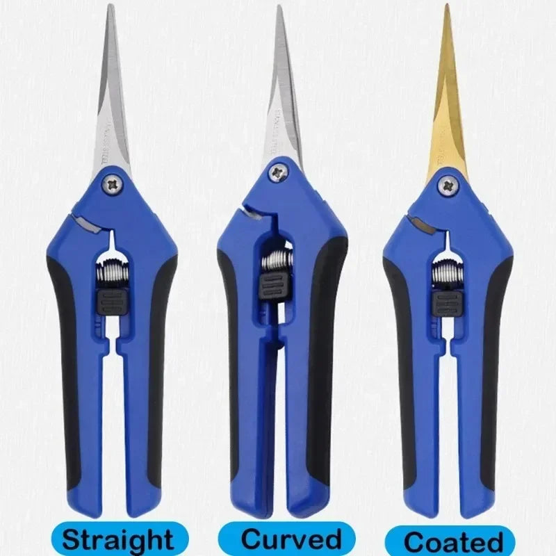 Stainless Steel Pruning Shears Handheld Garden Scissors Practical Trimming Tool for Branches Flowers and Household Plant Care