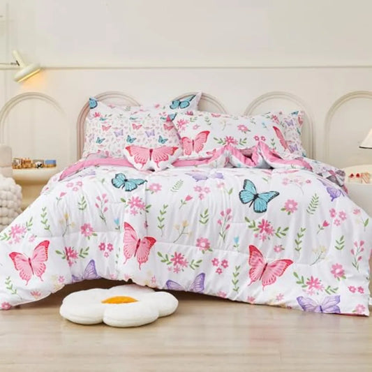 Size Comforter Sets for Girls 6 Pieces Bed in a Bag Bedding Comforter Sheet Set with Shams Decorative Toy Pillow Ultral Soft Mi