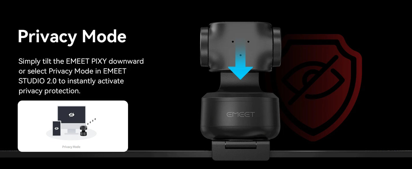 EMEET PIXY 2K Webcam,Gesture Control AI Tracking PTZ Camera With Sony Sensor,1080P 60fps Autofocus Webcam for Streaming OBS