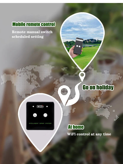 WiFi Rainforest Sprayer Control Automatic Mist Timing Spray System Kit Touch Screen Irrigation Timer Reptile Sprayer Humidifier