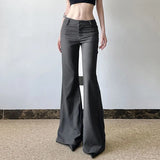 Low-Rise Flared Trousers