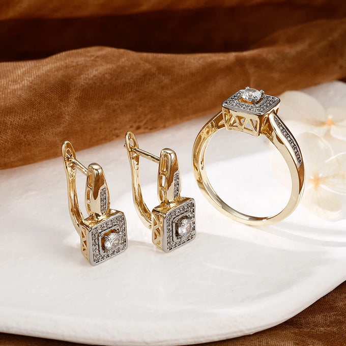 Zirconia Earring & Ring Set — product image