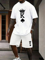 Men's King Graphic T-Shirt & Shorts Set — view 6