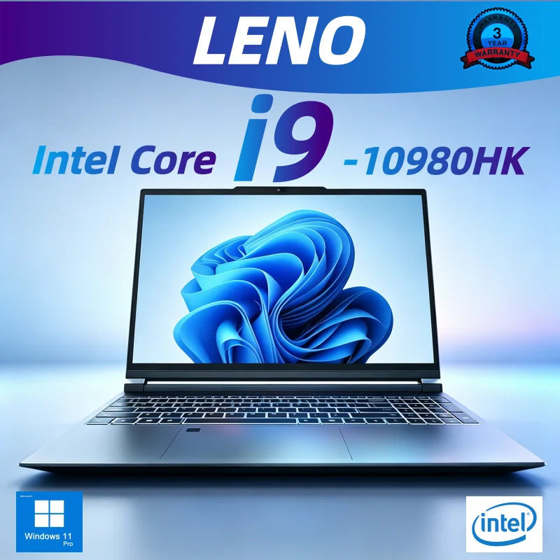 2026 New LENOU 15.6 Inch Gaming Laptop Intel Core i9-10980HK 16GB RAM 1TB  Win11 Pro High Performance Portable Gamer Notebook PC