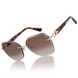 Zenottic Geometric Rimless Sunglasses