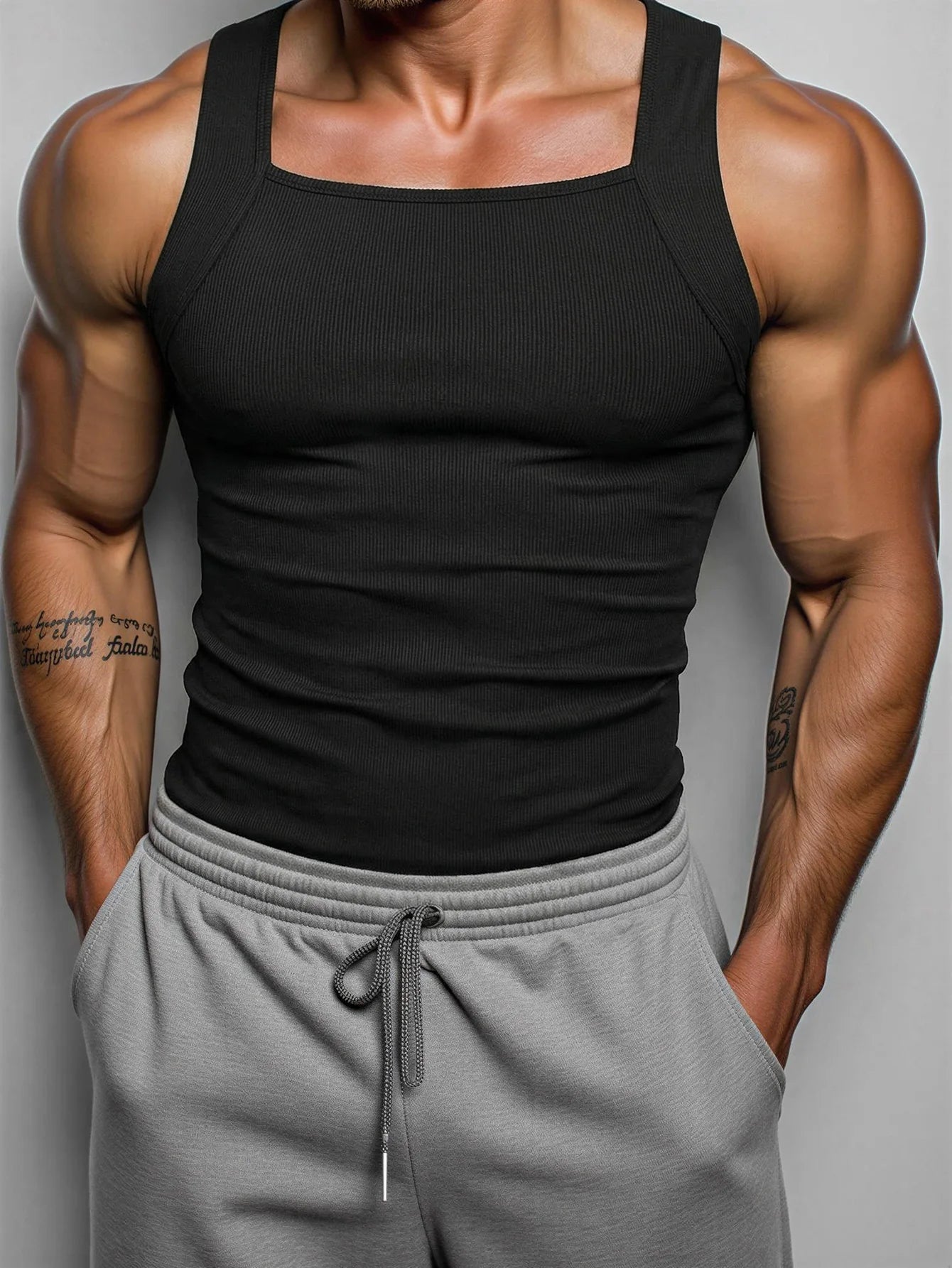 New Men's Tank Top Sporty Casual Versatile Fashionable Men's Upper Apparel