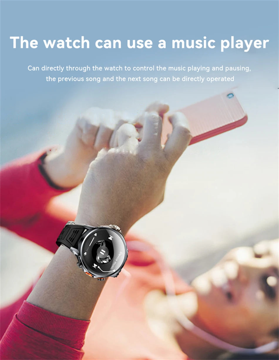 5G/4G Smart Watch 1.95 inch AMOLED 1880mah Battery 16GB+256GB RAM 800W Camera GPS WIFI Google APP Download Heart Rate Smartwatch