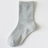 Kids' Solid Color Cotton-Blend Socks — view 9