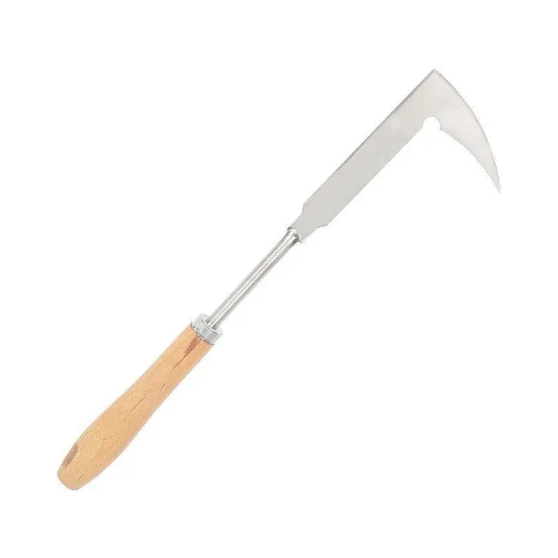 1pc 12.4" L-shaped Thickened Stainless Steel Gap Weeding Tool, Multifunctional Weed Sickle Garden Hand Tool for Yard