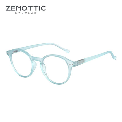 ZENOTTIC Retro Small Round Prescription Glasses Circular Progressive Eyewear Photochromic Optical Eyeglasses for Women Men