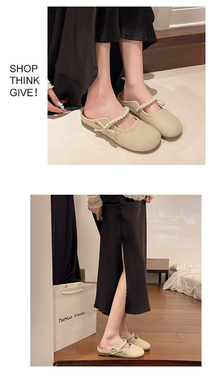 New Arrival Women Summer Mule Sandals Fashion Half Slippers Soft Sole Non Slip Casual Outdoor Beach Daily Shoes