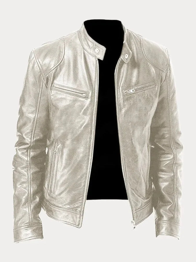 Men's Stand-Collar Biker Jacket — product image