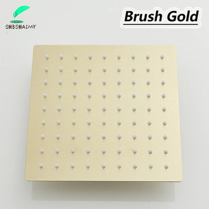 SHBSHAIMY Square/Rotundity Rainfall Bathroom Shower Head Accessories Brass Ceiling Mounted Bathtub Shower Head