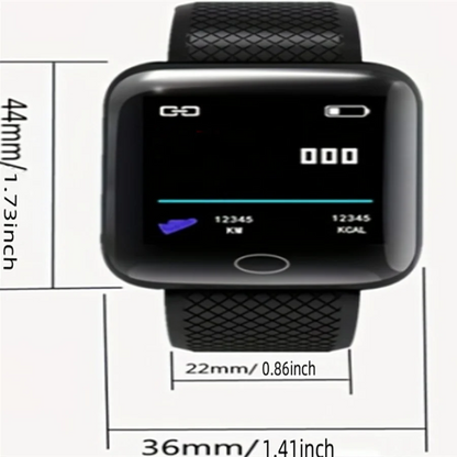 Smart Watch Sport Wristband Fitness Monitoring Track Heart Rate Call and Message Remind Men Smartwatch Woman 116 Plus Clock D13