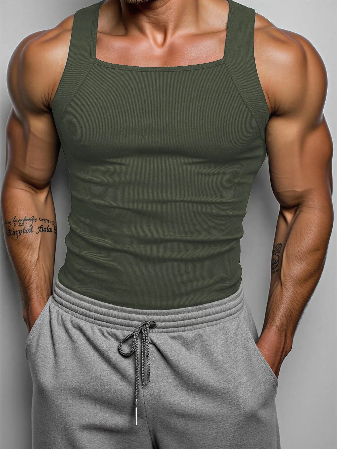 New Men's Tank Top Sporty Casual Versatile Fashionable Men's Upper Apparel