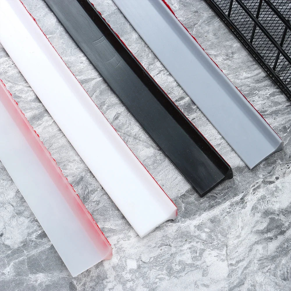 Silicone Water Stopper Self-Adhesive Bendable Flexible Water Retaining Strip Bathroom Door Dry Wet Separation Shower Dam Barrier