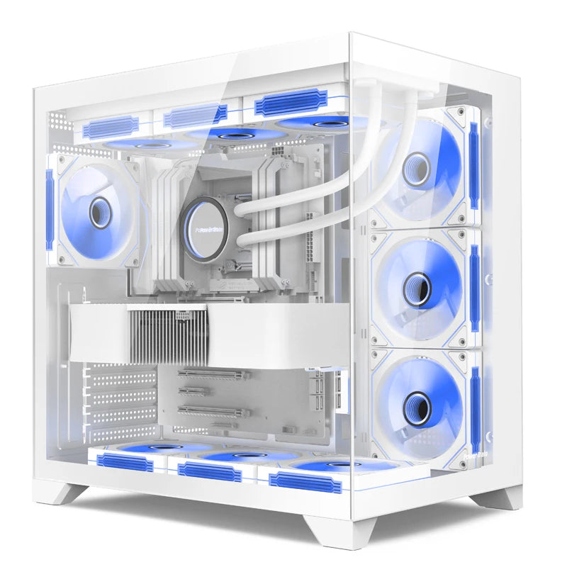 Power train Dreamland PRO PC gaming case ATX MATX ITX motherboard 360water-cooled Sea view room Double-sided glass computer case