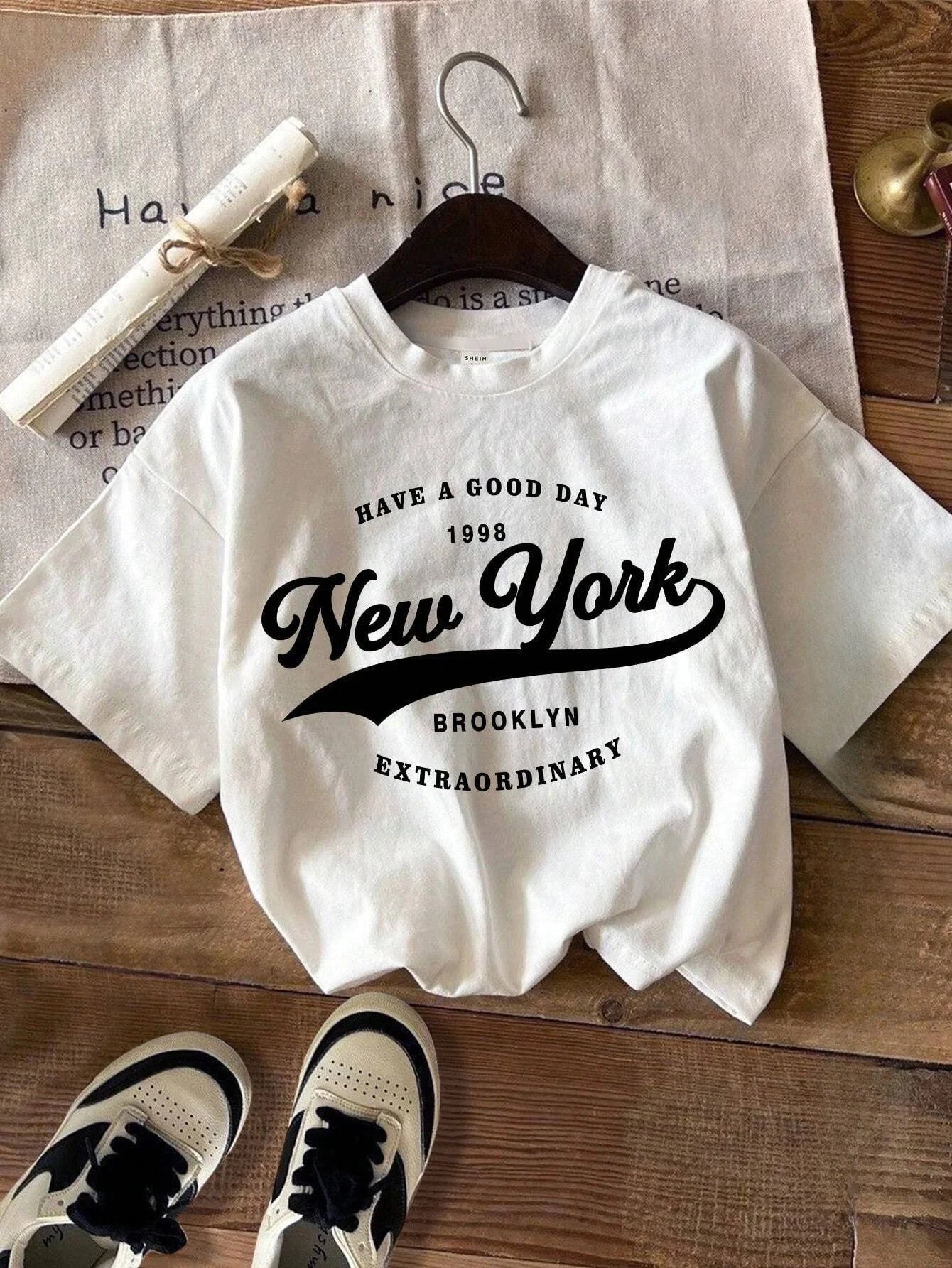 California Women's T-shirt American O-Neck Tops Tees Los Angeles Female Streetwear Summer Casual Short Sleeved Women's Clothing
