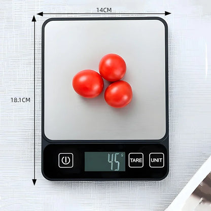 10kg Kitchen Scale LCD Digital Display Electronic Table Scale Baking Gram Weight Scales For Personal Healthy Diet Food Scale