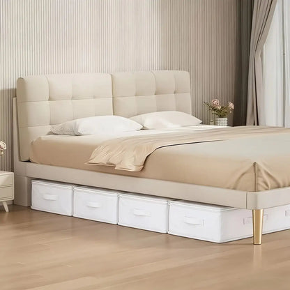 3pcs White Underbed Storage Boxes, Foldable Underbed Organizer Bins, Excellent Function And Versatile Use For Blankets, Skirts,