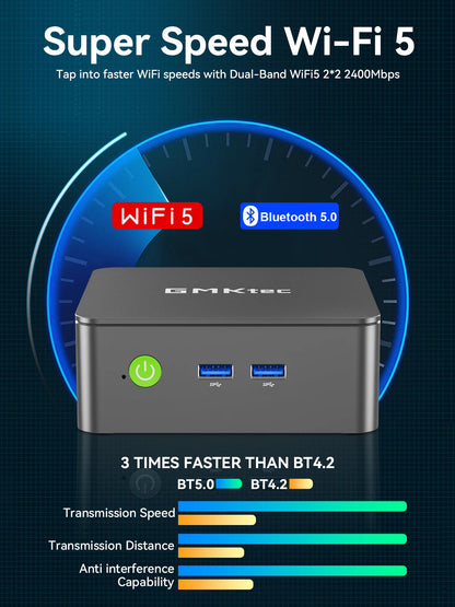 GMKtec G3S Mini PC Intel Alder Lake N95 Windows 11 Pro Mini PC 8GB DDR4 128/256GB PCIe M.2 SSD WiFi 5 BT5.0 Desktop Computer