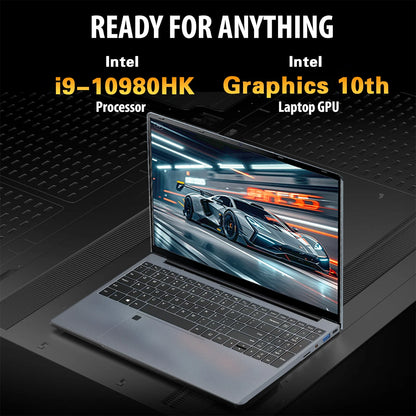 LENOU Ultra Slim 15.6" Gaming Laptop Intel Core i9-10980H 32GB RAM 2TB SSD 1920x1080 Windows 11 Office Study Home Use New Model