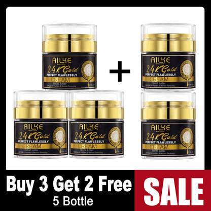 AILKE 24K Whitening Skin Set, Lightening, Remove Black Spots, Melanin, Stains, Even Skin Tone, Moisturizing, for All Skin Types
