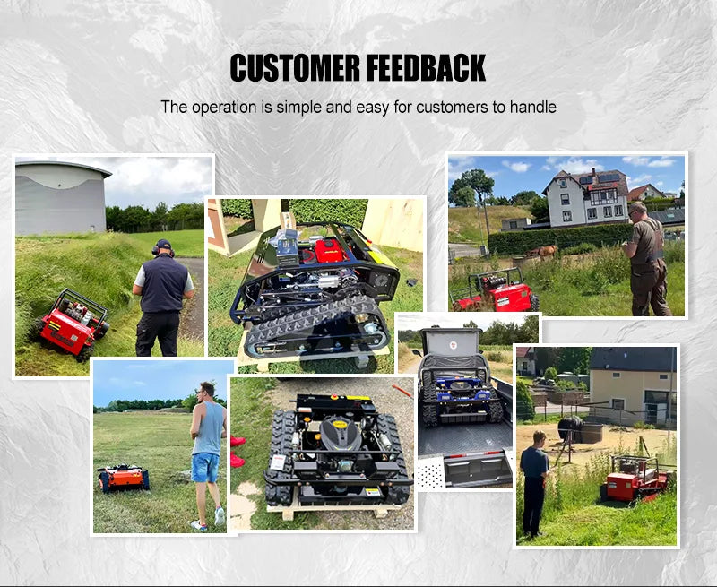 Customized Remote Control Self Propelled DIY Mower AWY-550 Crawler All-terrain with Simple Operation and High Efficiency CE EPA
