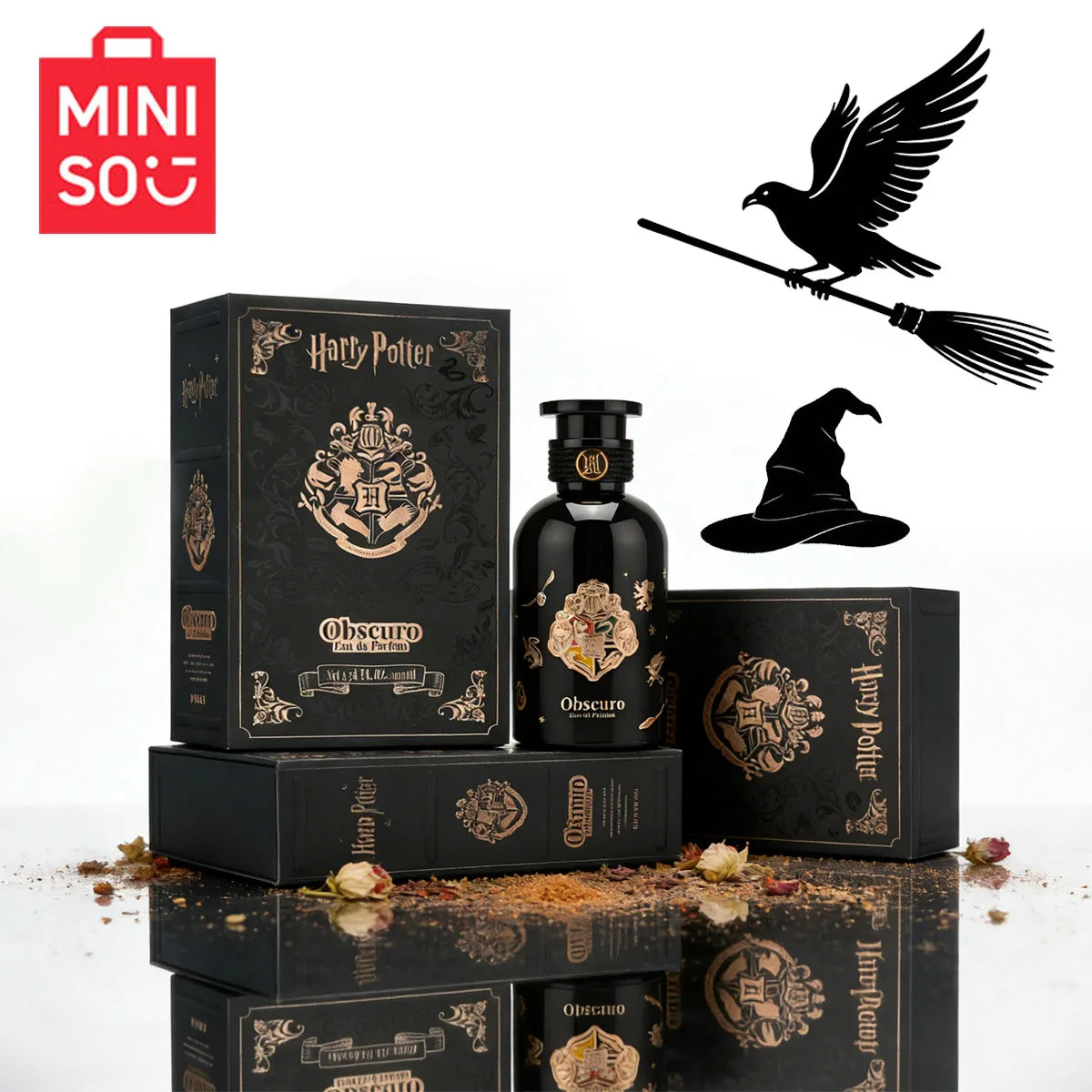 Miniso Harry Potter Obscuro Eau de Parfum 100ml, Floral Spicy Scent with Saffron, Amber, Vanilla, Clean, Vegan, Cruelty-Free, Unigue Single Item Floral Scents Perfume for Women's Fragrance Enthusiasts
