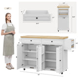 Rolling Kitchen Island with Drop Leaf — view 5