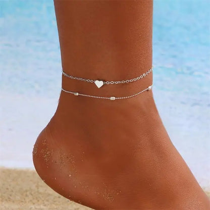 Summer New Daisy Flower Chain Anklets for Women Trendy Beach Starfish Shell Beads Anklet Bracelet On Leg Foot Chain Boho Jewelry