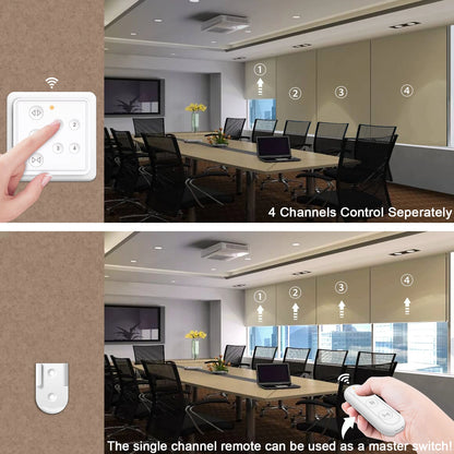 LoraTap 4th Tuya Roller Shutter Blinds Curtain Switch Remote Control Percentage Operate work with Google Home Alexa Smart Life
