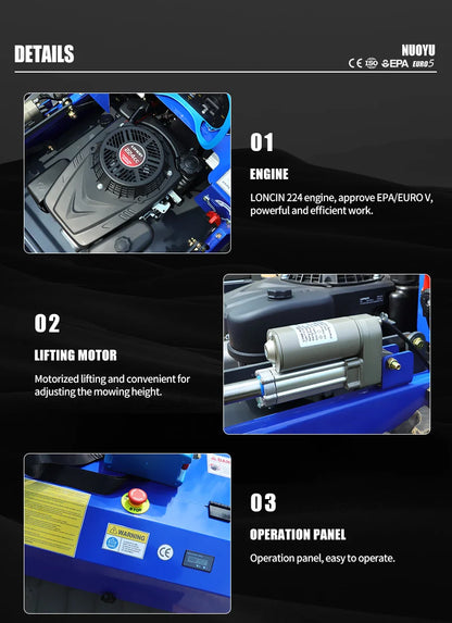 Customized Remote Control Self Propelled DIY Mower AWY-550 Crawler All-terrain with Simple Operation and High Efficiency CE EPA