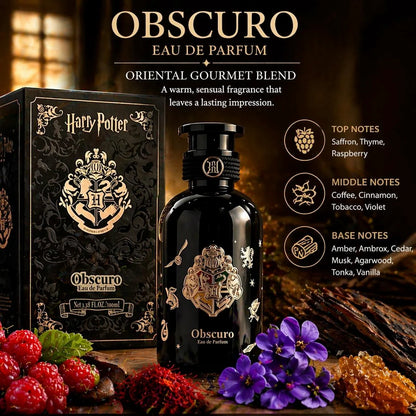 Miniso Harry Potter Obscuro Eau de Parfum 100ml, Floral Spicy Scent with Saffron, Amber, Vanilla, Clean, Vegan, Cruelty-Free, Unigue Single Item Floral Scents Perfume for Women's Fragrance Enthusiasts