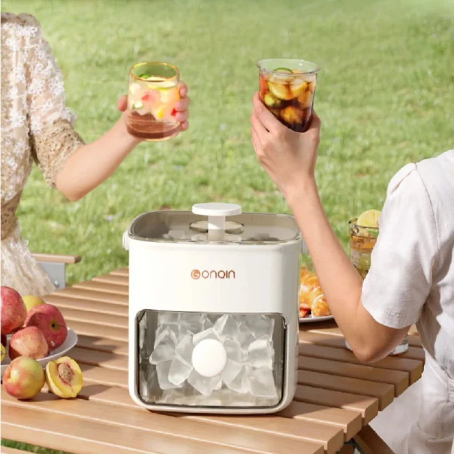 48-Grid Ice Maker Food-Grade Summer Double-Layer Design Ice Mold Easy-Press Lid Home Ice Storage Box