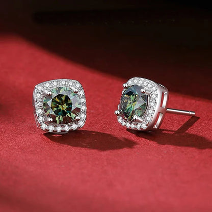 HOT Moissanite S925 Sterling Silver Stud Earrings For Women And Men With 2 Certificates Pass Diamond Test Pen Fine Jewelry