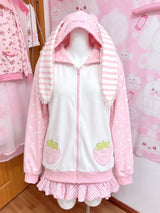 Ruffled Graphic Cardigan