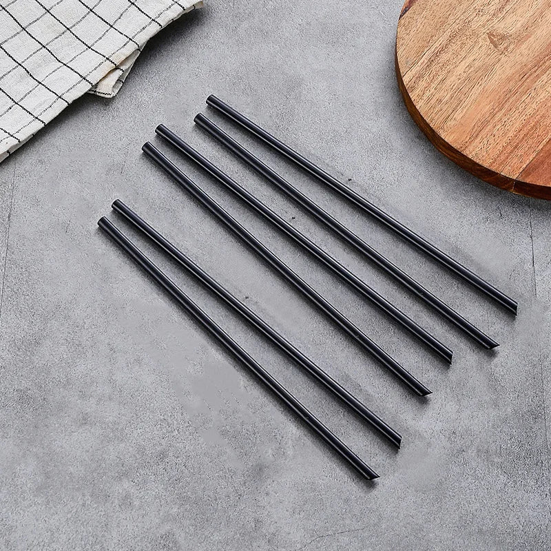 50PCS Black Reusable Straws Set, Heavy Duty for Thick Smoothies, Home/Kitchen/Bar Tool