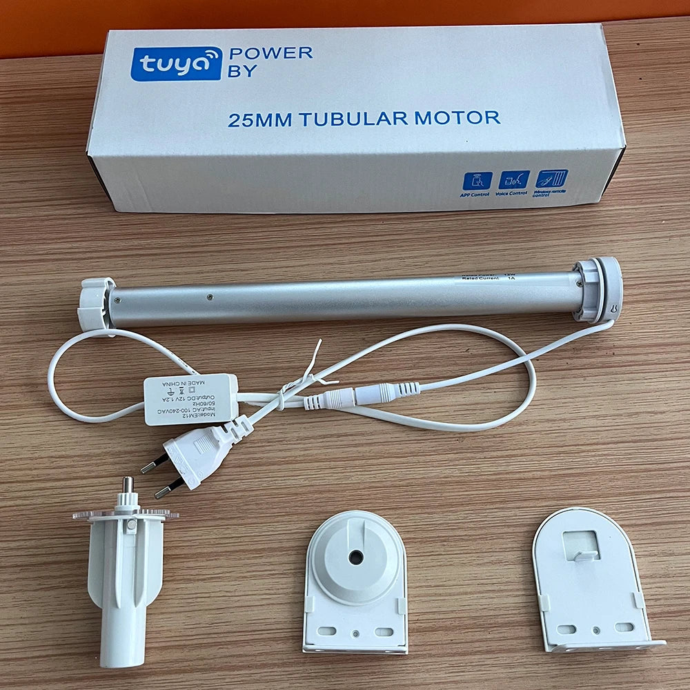Tuya Wifi Roller Shutter Blinds Motor Automatic Blind Curtain For 38mm Tube Smart Life App Alice Alexa Google Home Voice Control