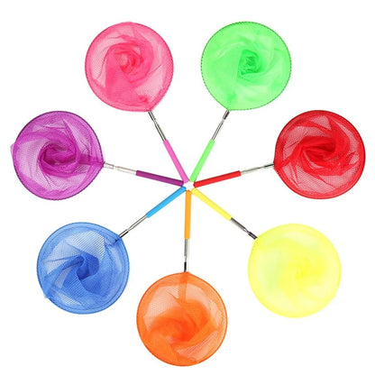 Children's Outdoor Entertainment Toy 3Pcs Multi Stainless Steel Telescopic Fishing Net Insect Net Fishing Pocket Beach Fun Toy ﻿