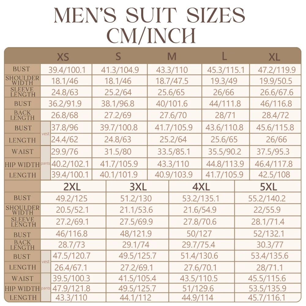 Mens Fashion Suits 2 Piece Set Notch Lapel Single Breasted Comfortable Slim Fit Casual Party Blazer with Trousers Wedding