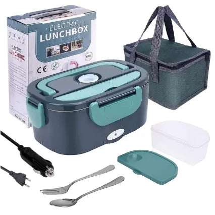 1.5 L 60W Electric Lunch Box Food Warmer Portable Food Heater for Car Or Home - Leak Proof, Lunch Heating Microwave for Truckers