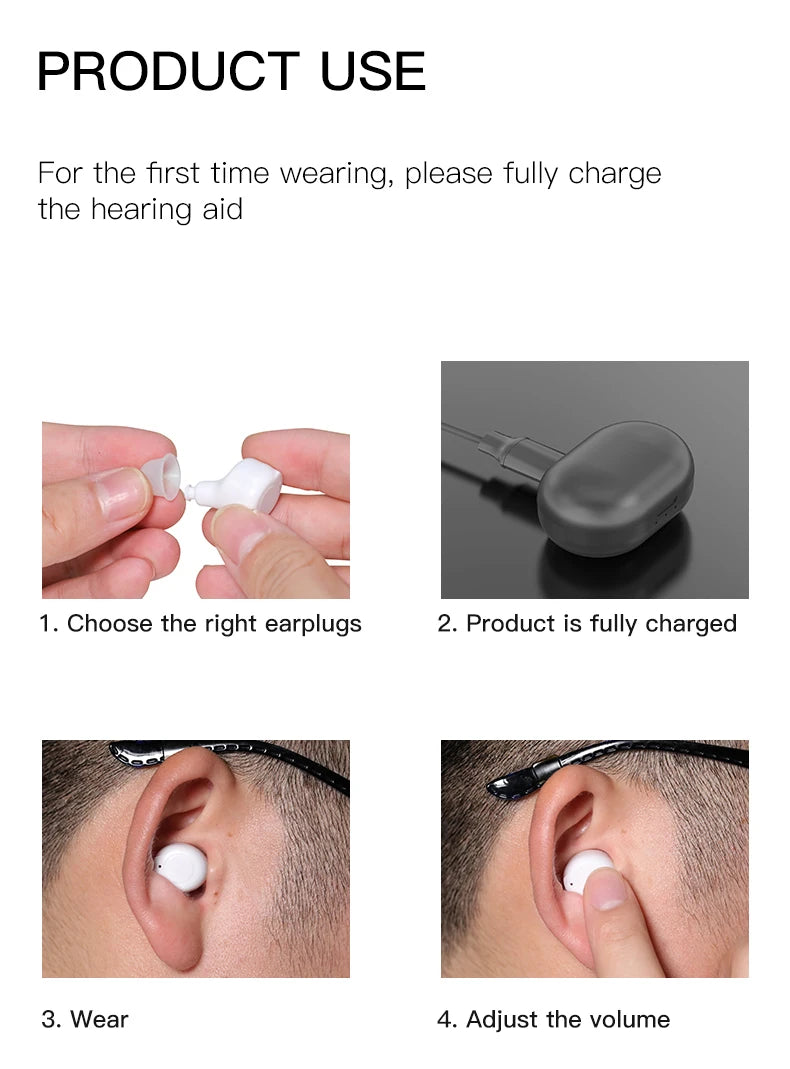 Good Prices Rechargeable Portable Mini Sound Amplifier ITE Hearing Aid For The Deaf