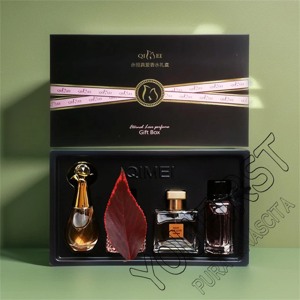 Luxury Brand Perfume Women Eau De Parfum Femme Gift Box 4Pcs Set 100ml Perfumes De Mujer Fresh Natural Floral Fruity Scent Spray