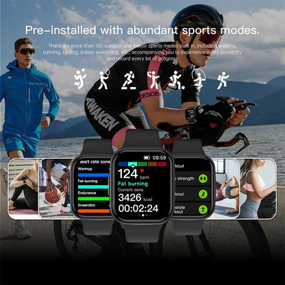 2026 Luxury Smart Watch Fitness Heart Rate Monitor Waterproof Sport Smart Band Wrist Smartwatch for Man Woman Android IOS Phones