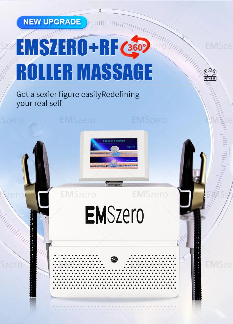 NEW UPGRADE EMSzerol+RF(62 ROLLER MASSAGE)therapy Body Weight Loss Slimming Beauty Equipment