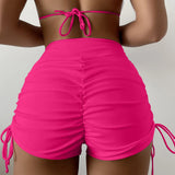 Adjustable Side-Tie Swim Shorts