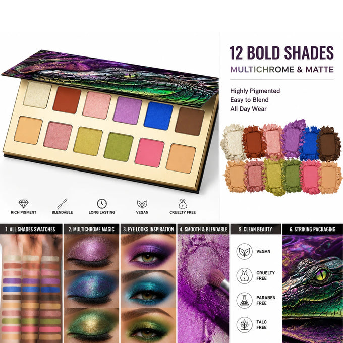12-Color Matte & Shimmer Eyeshadow Palette — product image