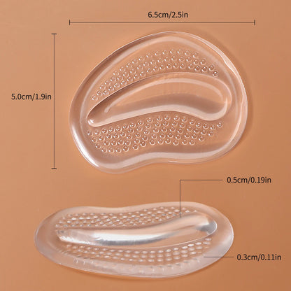 Thickened Half A yard Pad High Heels Insole Forefoot Pad Silicone Forefoot Pad Ladies Sandal Anti-skid Pad Anti-pain